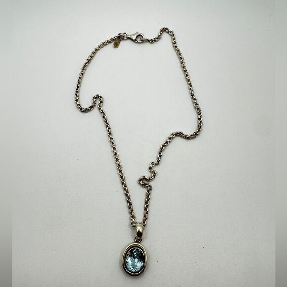 Genuine Silpada oval cut blue topaz and sterling silver necklace! - Picture 15 of 15